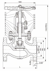 進口電動截止閥尺寸